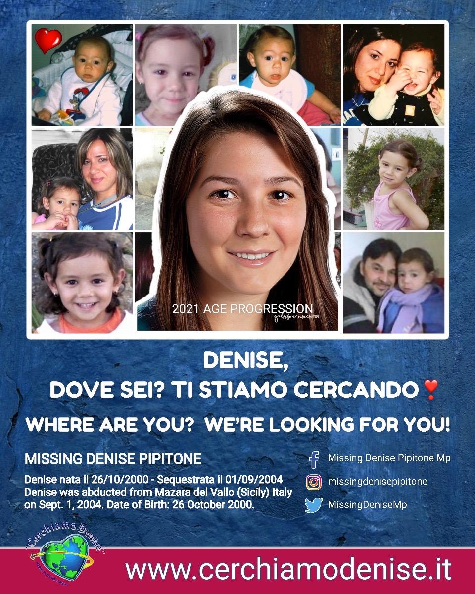 Missing Denise nata il 26 ottobre 2000 - scomparsa 1 settembre 2004 a Mazara del Vallo TP. Sicilia