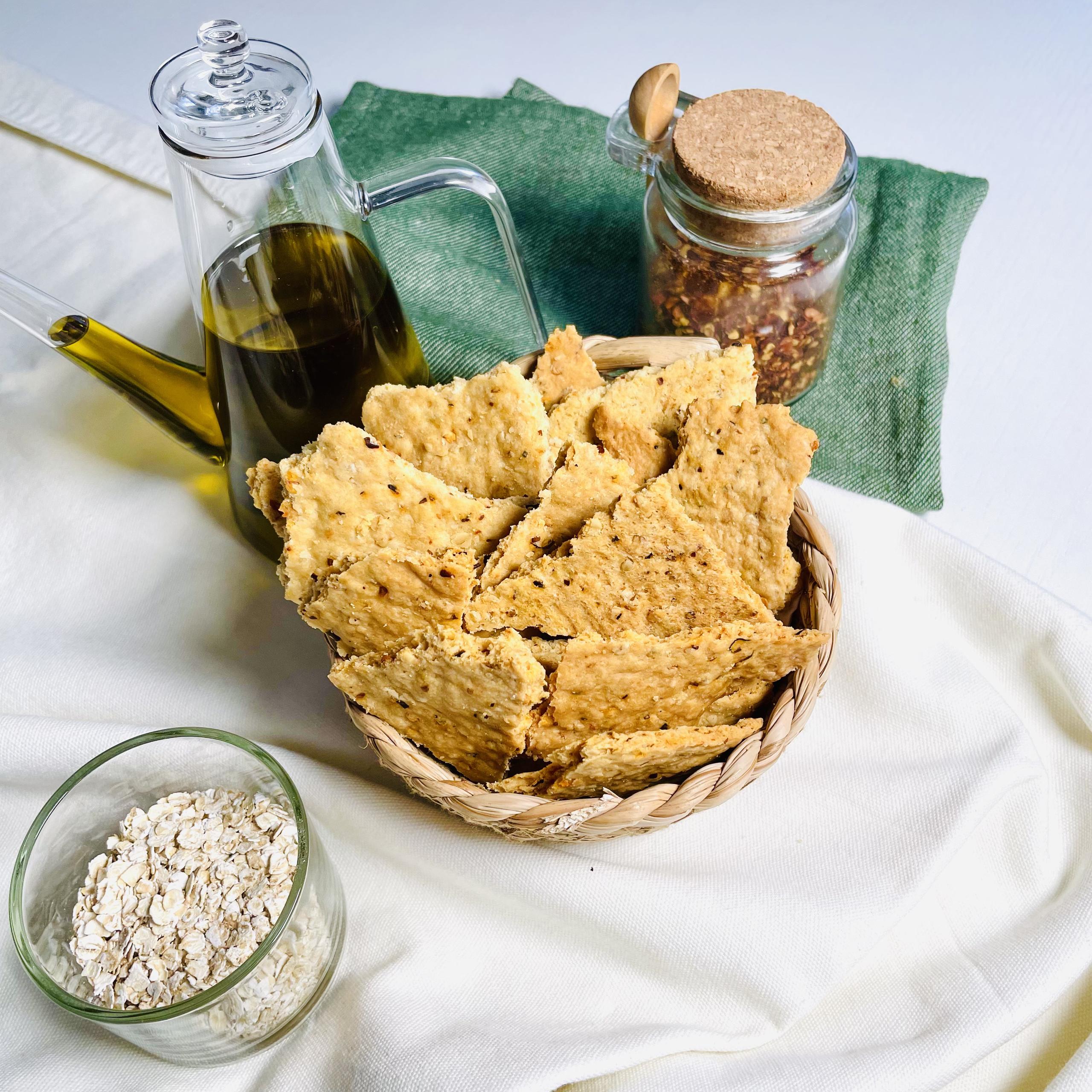 Schiacciata croccante avena e peperoncino