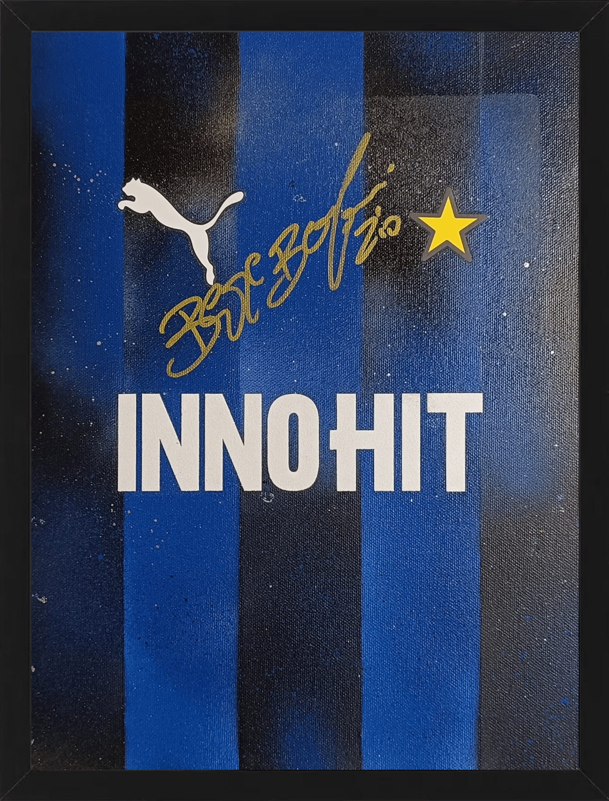 F.C Inter Artwork Theme Limited Edition Firmata Giuseppe Bergomi