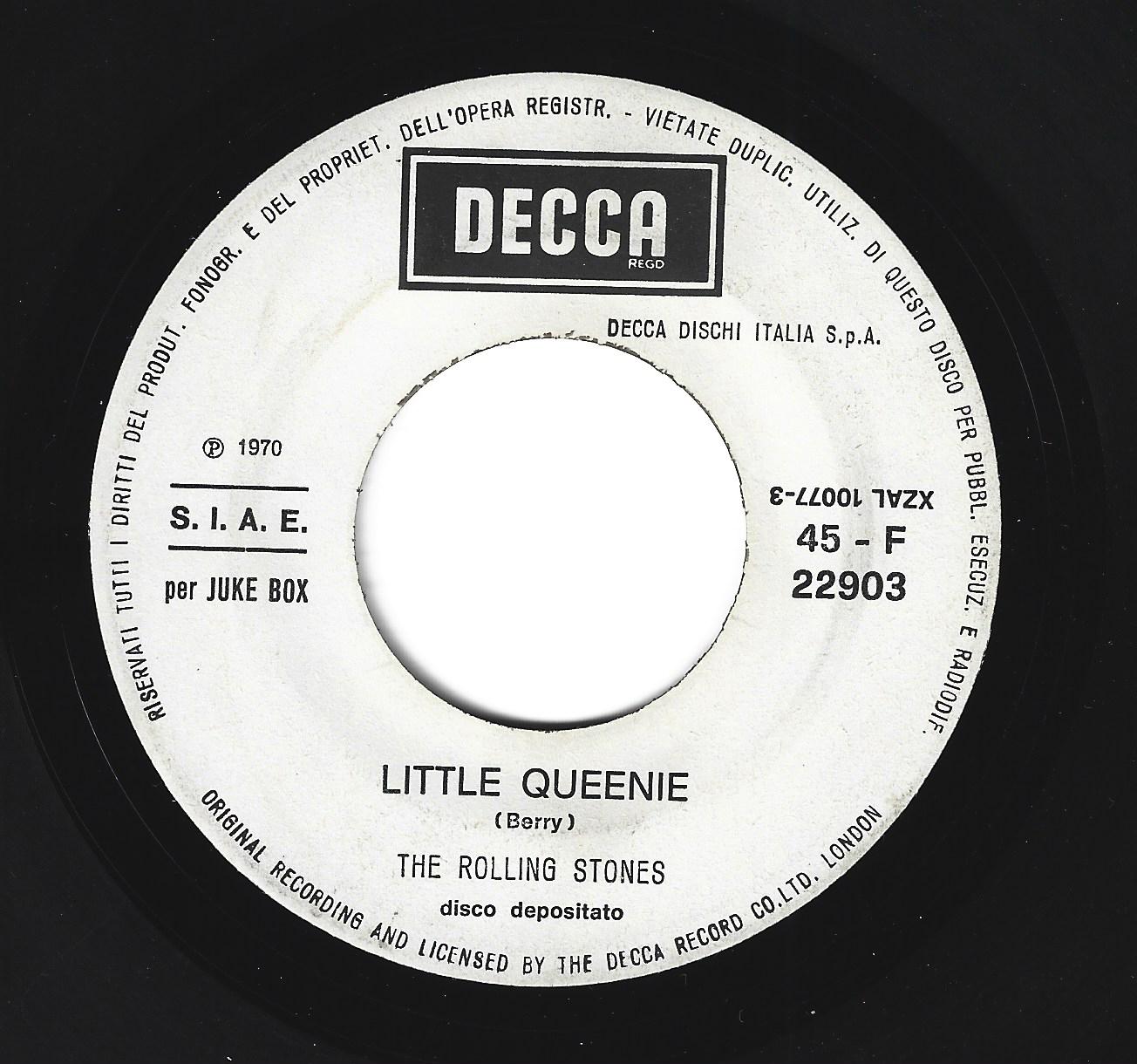 THE ROLLING STONES : Little Queenie / Love In Vain = 1970 = EX / Promo JB