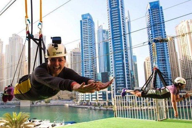 Zip line a Dubai Marina