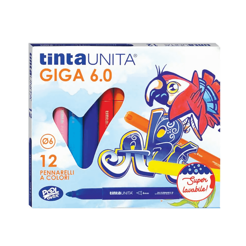 TINTA UNITA Pennarelli GIGA 6.0 12pz