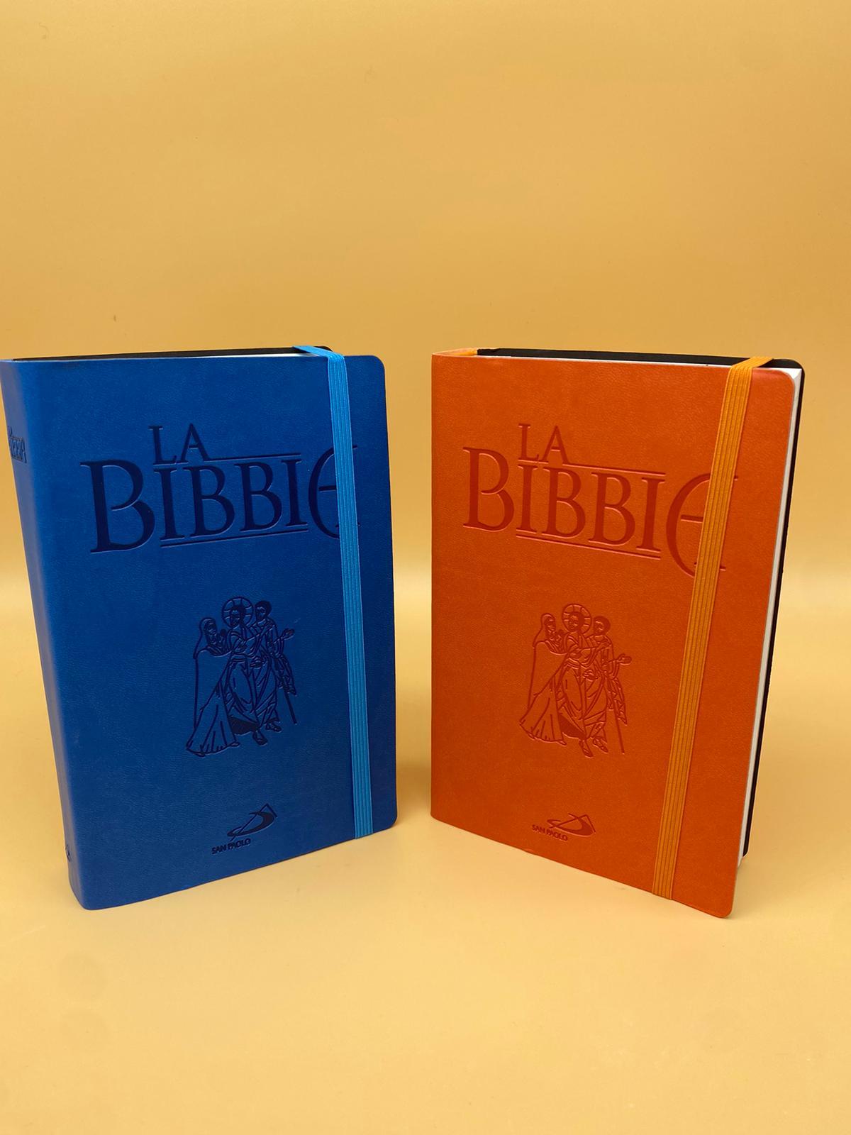 LA BIBBIA CON ELASTICO E COPERTINA ARANCIONE O BLU