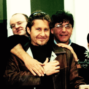 Franz con l'amico e collega l'attore e direttore di doppiaggio Mario Cordova