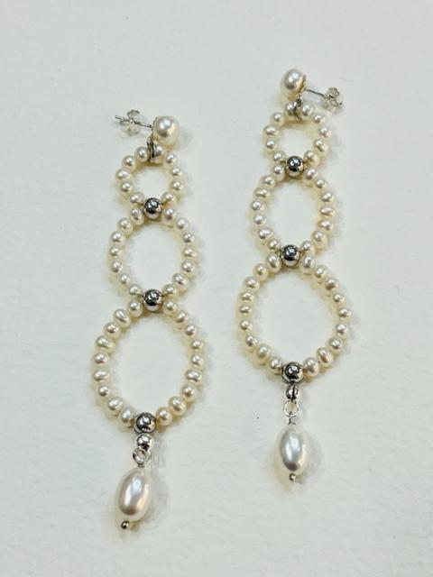 Collezione "Perle coltivate naturali" Orecchini perle coltivate naturali e argento 925 millesimi