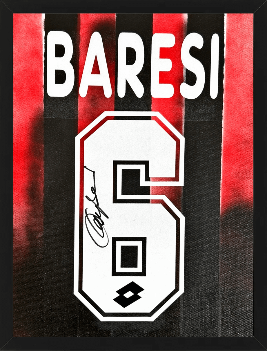 Artwork AC Milan Theme Autografo Franco Baresi Limited Edition