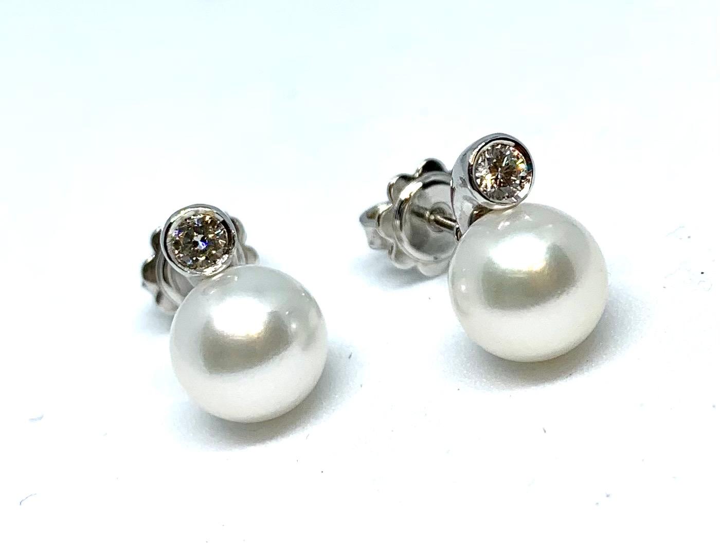 orecchini con perle e diamanti