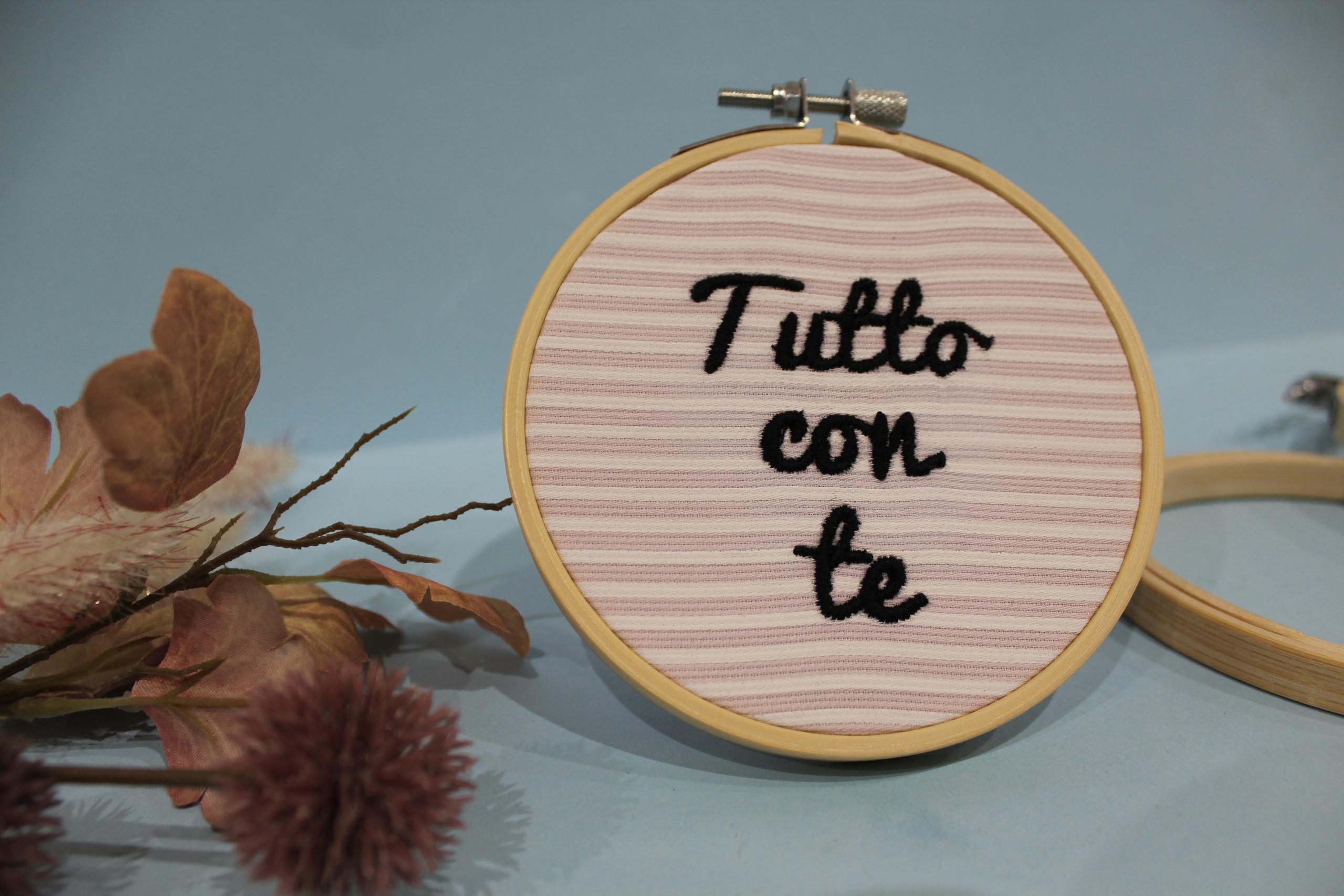 Telaio ricamato "Tutto con te"