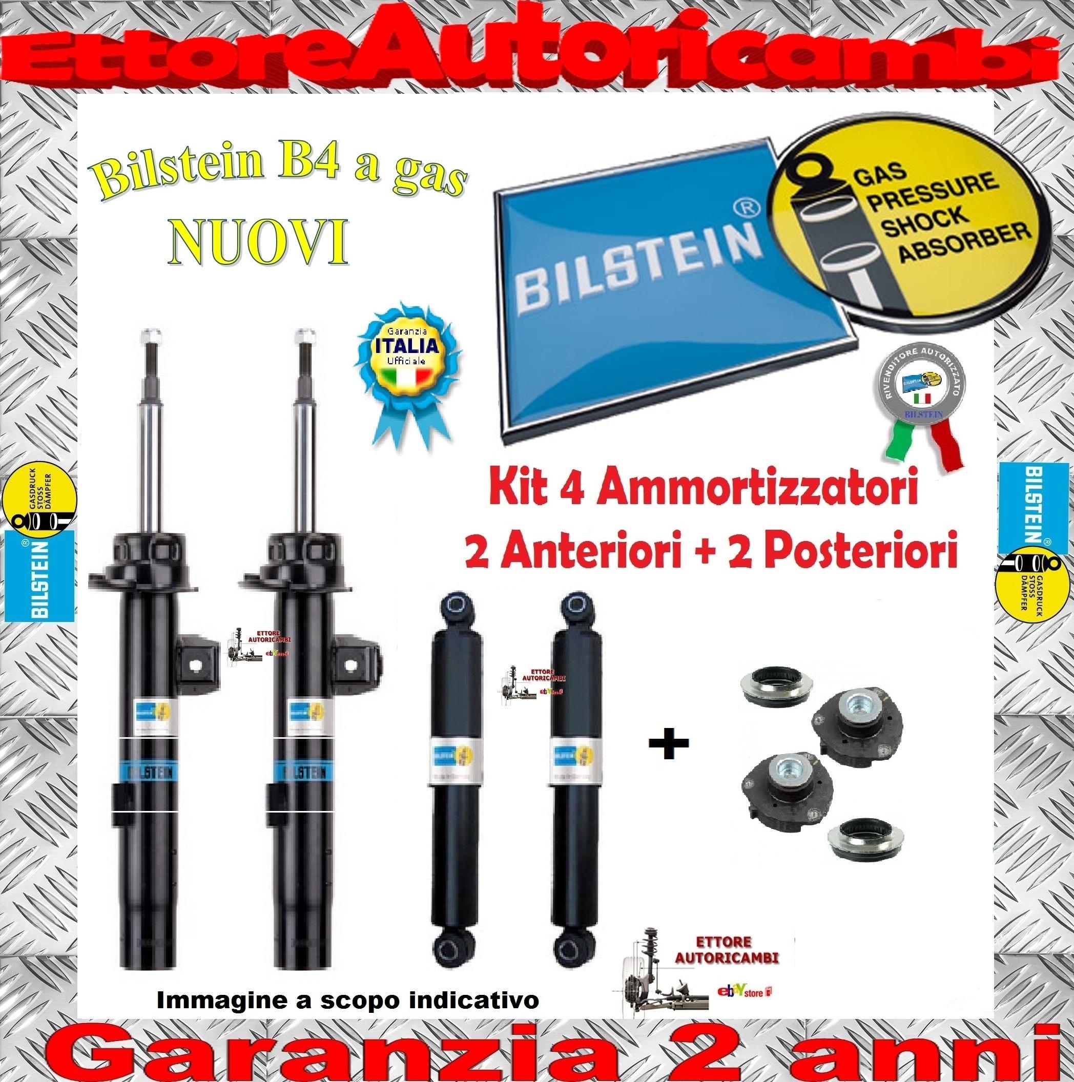 KIT 4 AMMORTIZZATORI BILSTEIN B4 AUDI A3 (8P1) 2° DAL 2003 AL 2008 + SUPPORTI ANTERIORI