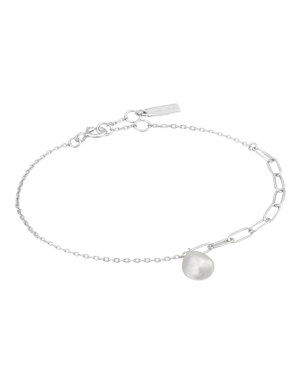 Silver Pearl Chunky Bracelet Ania Haie