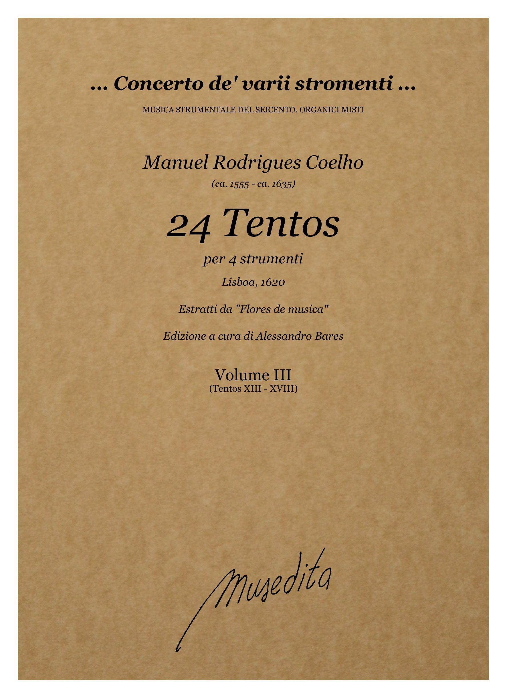 M.R.Coelho: 24 Tentos a quattro parti (Lisboa, 1620)