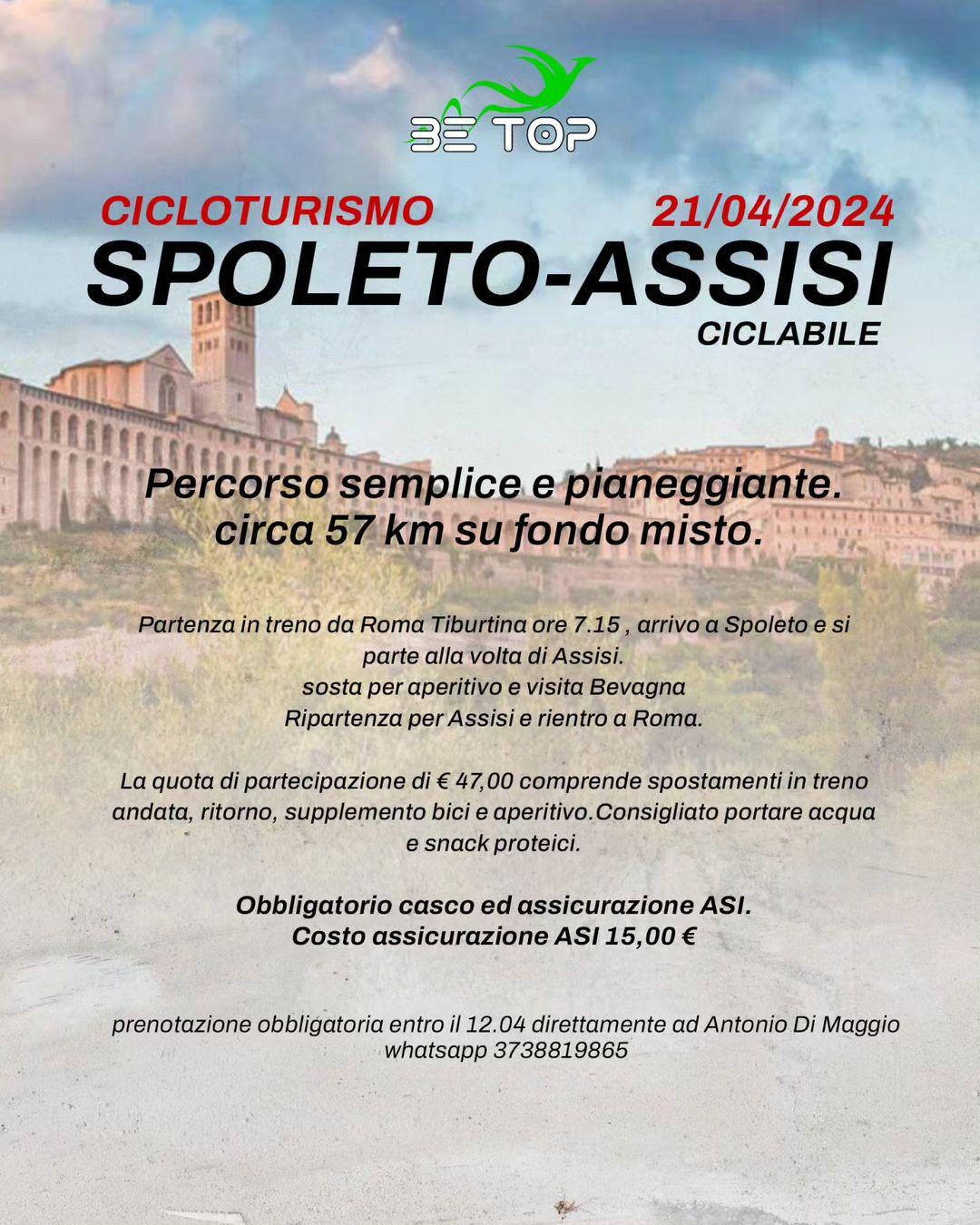 Ciclabile Spoleto-Assisi 21/04/2024