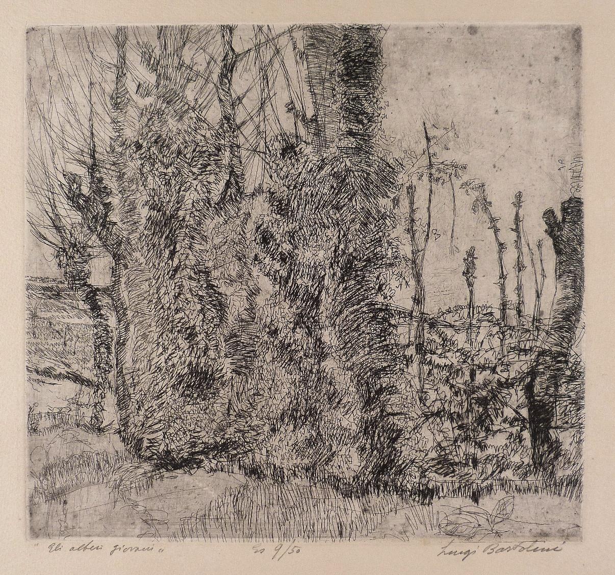 Luigi Bartolini, Acquaforte, Gli alberi giovani 1919-32