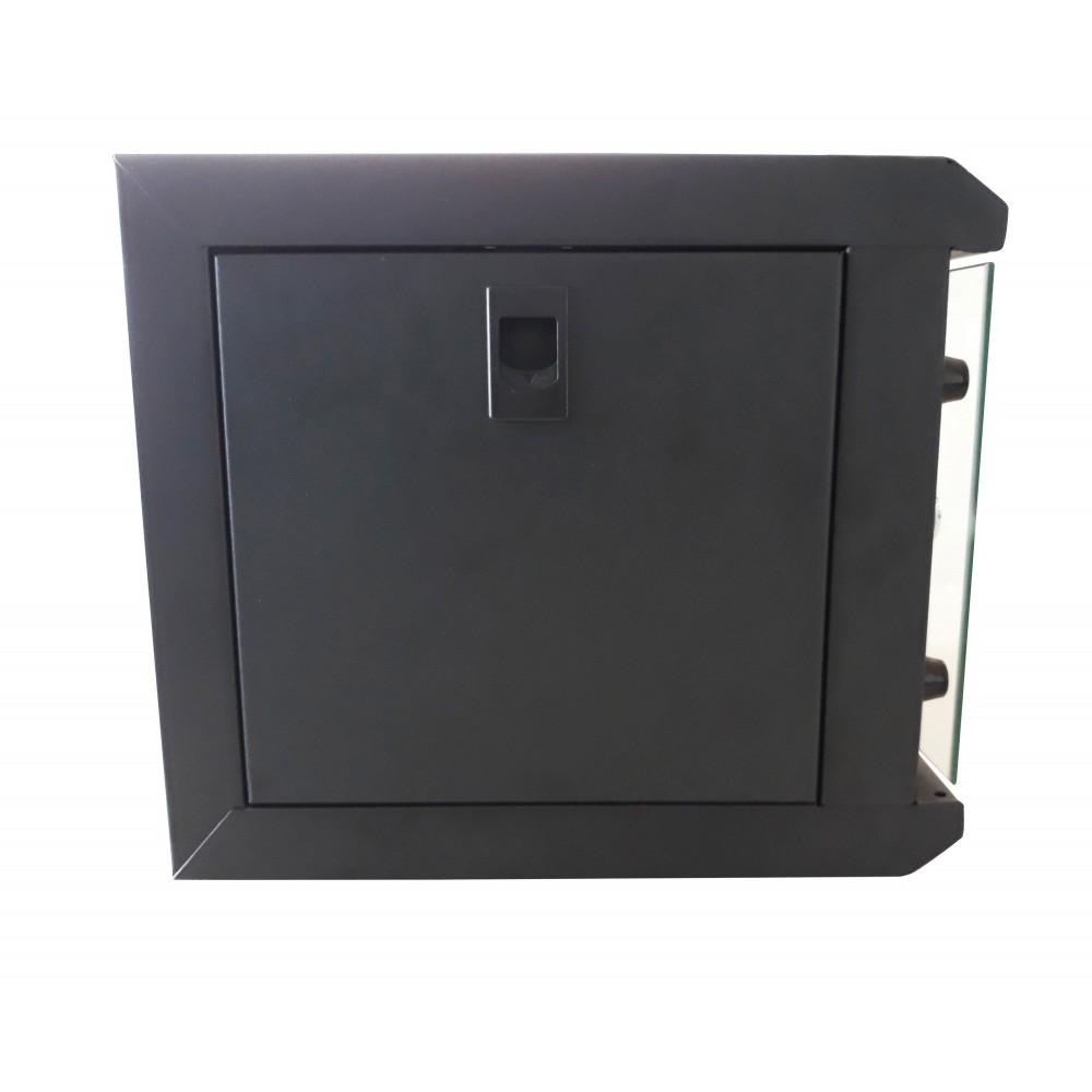 Armadio Rack 10" a Muro 6 Unità Pannelli Asportabili Nero