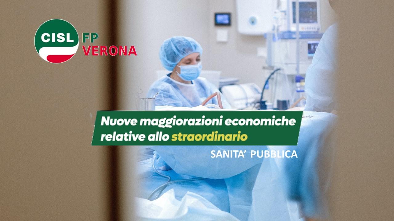 CISL FP Verona. Sanità pubblica: maggiorazioni economiche straordinario. Vediamoci chiaro!