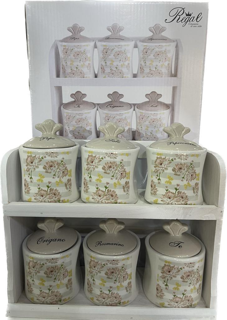 SET PORTASPEZIE IN CERAMICA