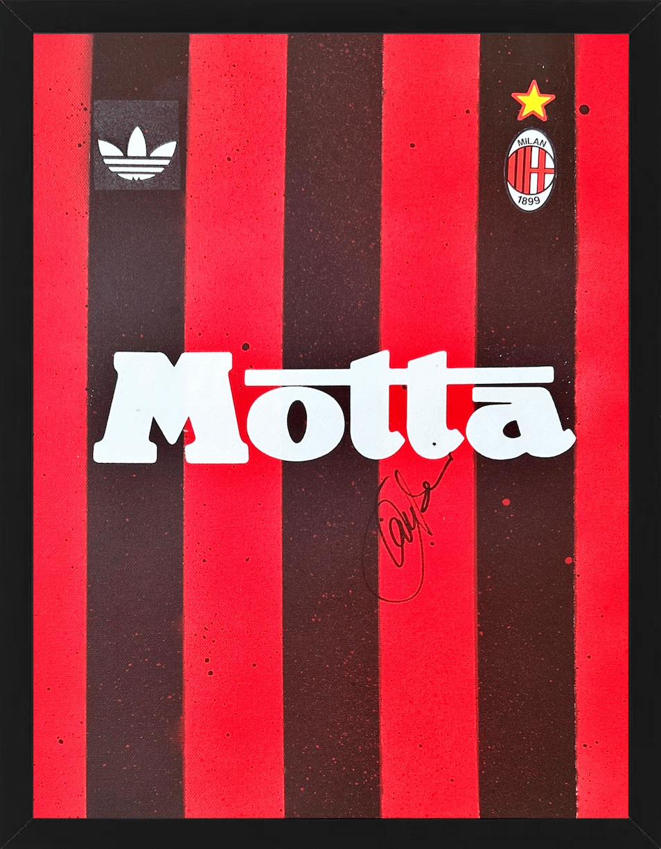 AC Milan Artwork Theme Autografo Franco Baresi Limited Edition