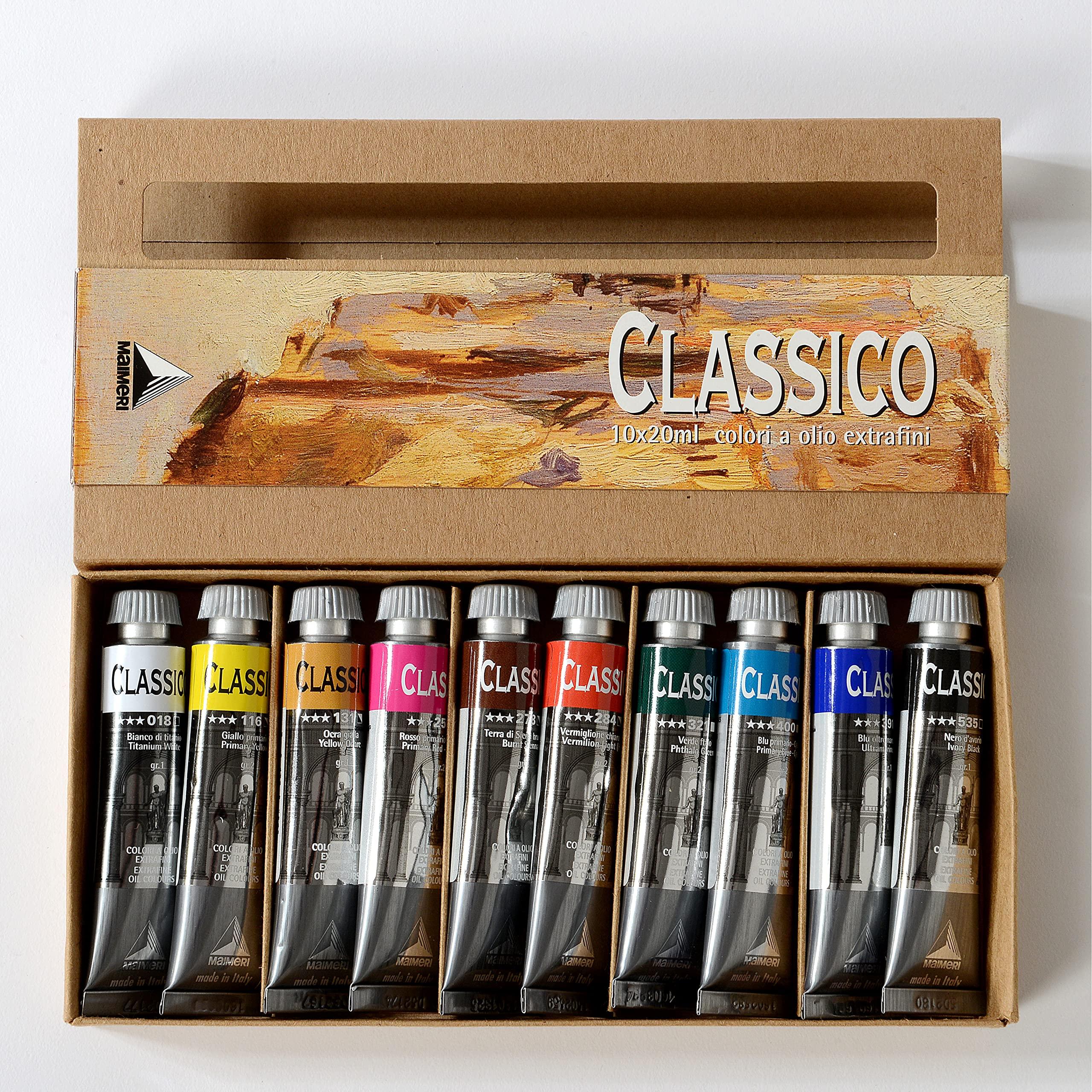 MAIMERI - CLASSICO - Set colori a olio extrafini 10 x 20 ml