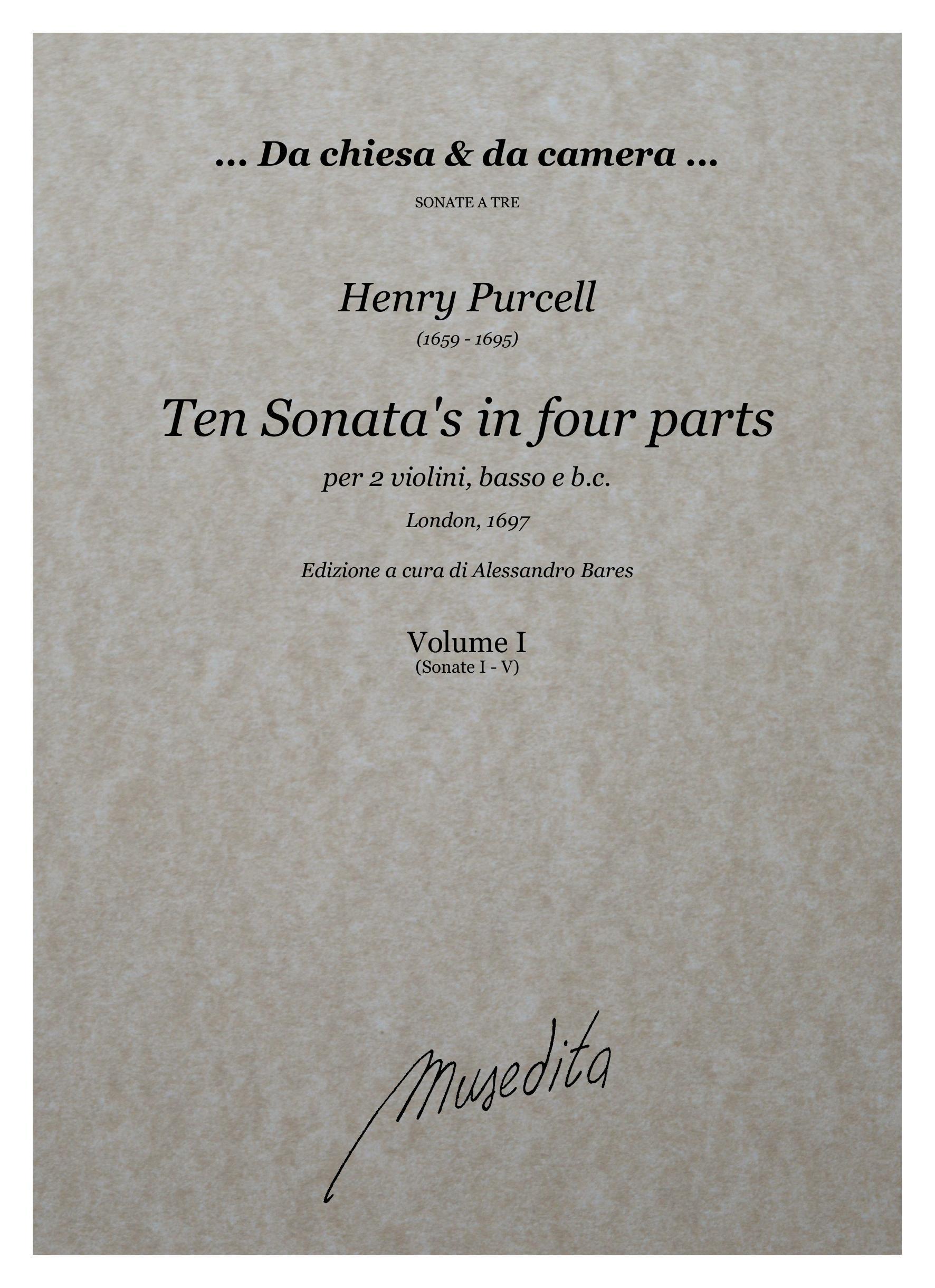 H.Purcell: Ten Sonata's in four parts (London, 1697)