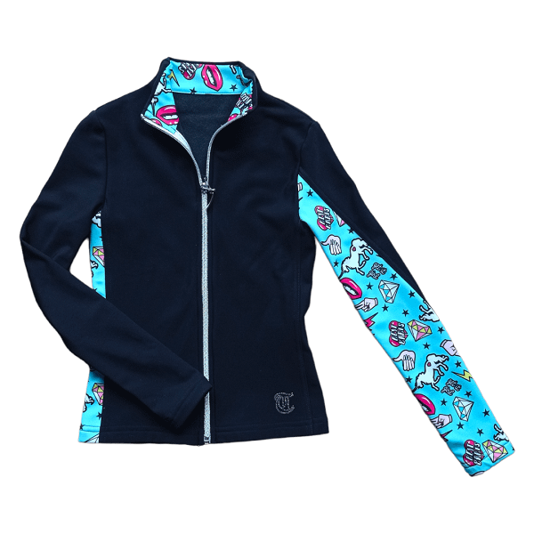 Giacca Performance Nero + Child print Blu - THUONO