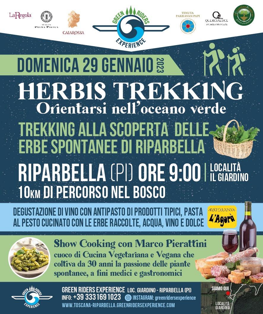 herbis trekking Camminare, riconoscere le Erbe, Cucinarle Domenica 29 Gennaio 2023 dalle ore 9:00 Riparbella