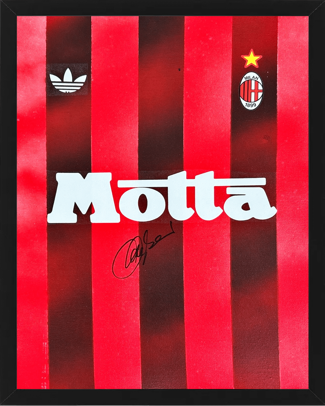 Artwork AC Milan Theme Autografo Franco Baresi Motta Limited Edition
