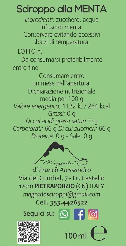 STIMB -Set 5 sciroppi M'agrado 100 ml - 1 basilico 1 ibisco 1 menta 1 timo 1 salvia