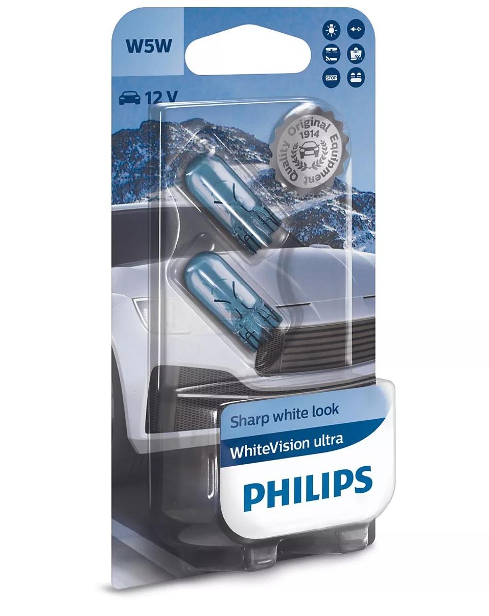 Lampade PHILIPS W5W WhiteVision ultra doppio blister