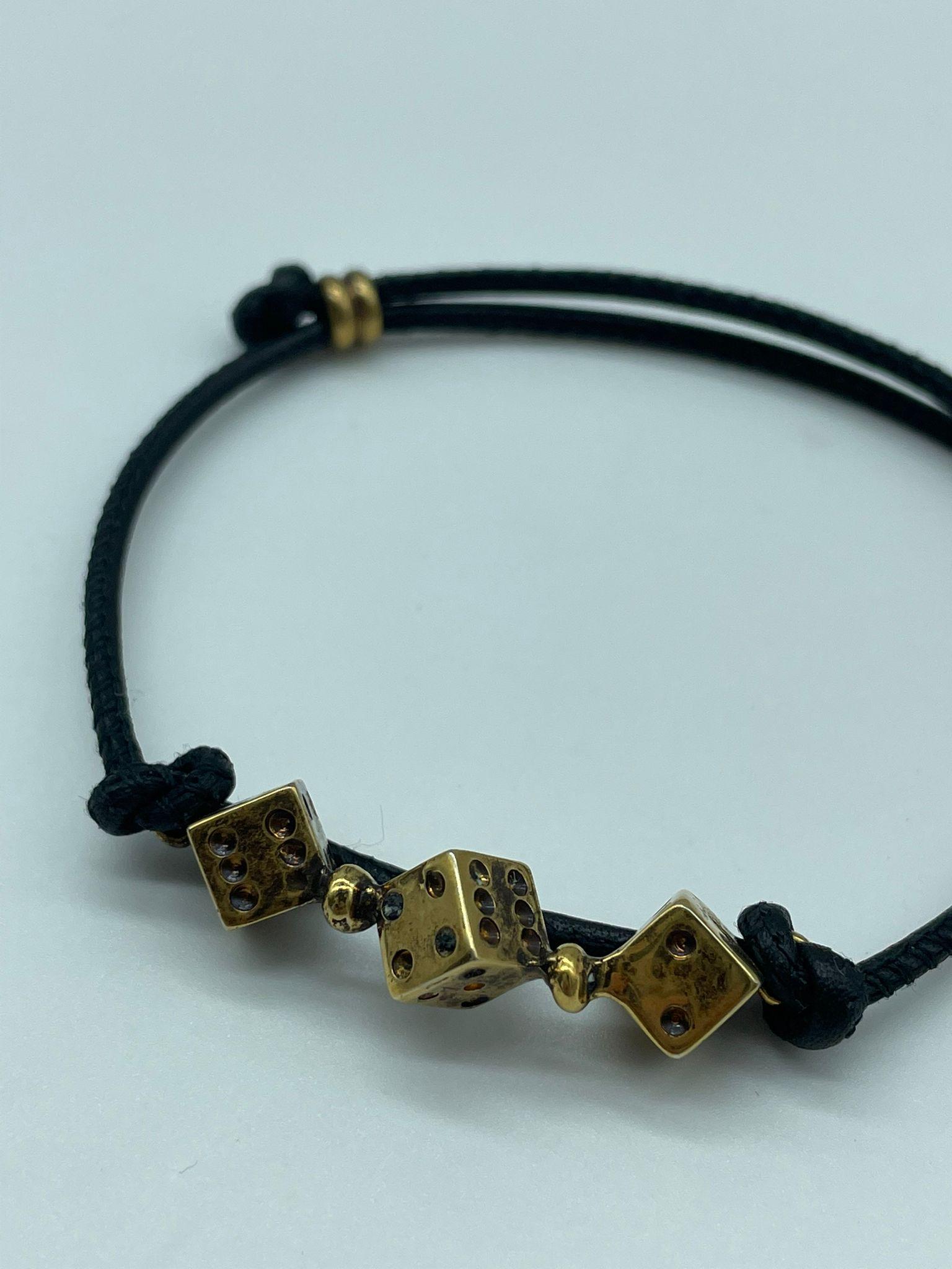 3 DADI BRACCIALE IN PELLE