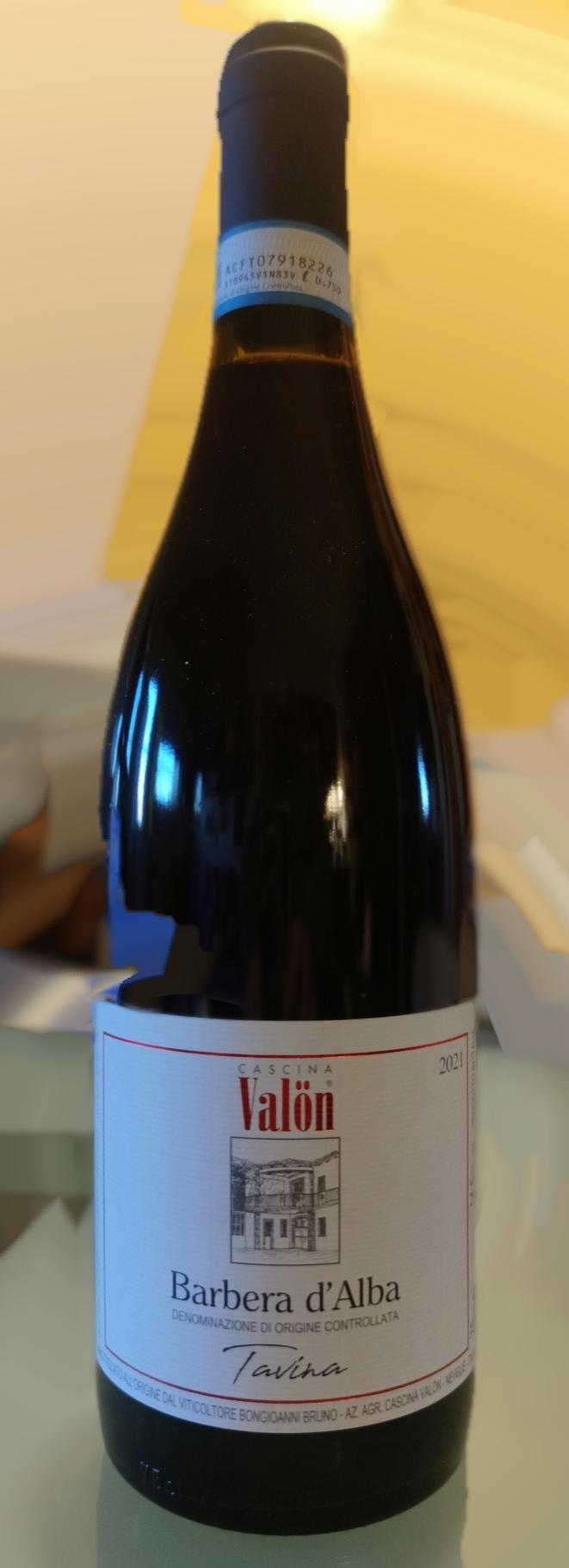 Barbera d'Alba DOC superiore "Tavina" 2021