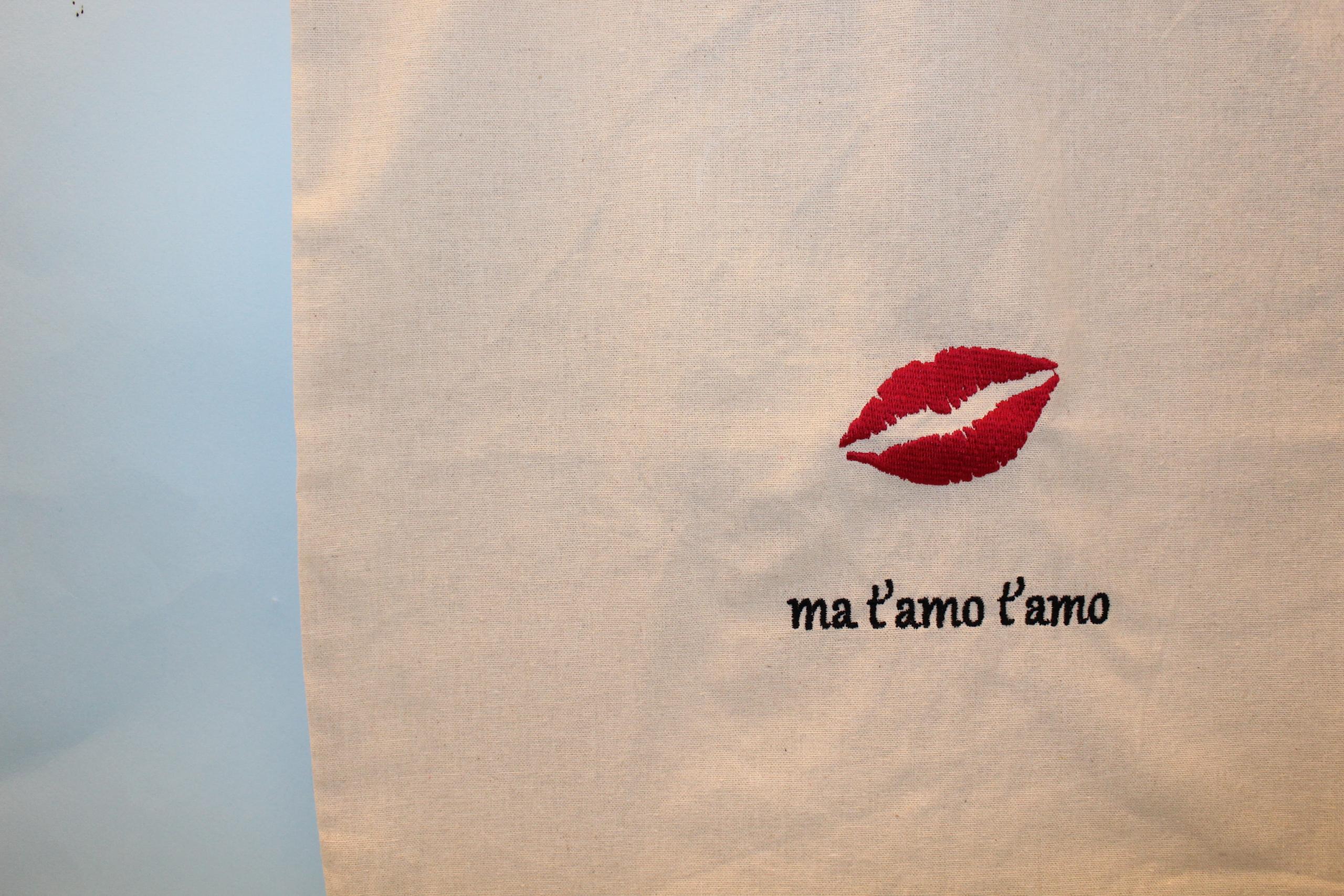 shopper ricamata "ma t'amo t'amo"