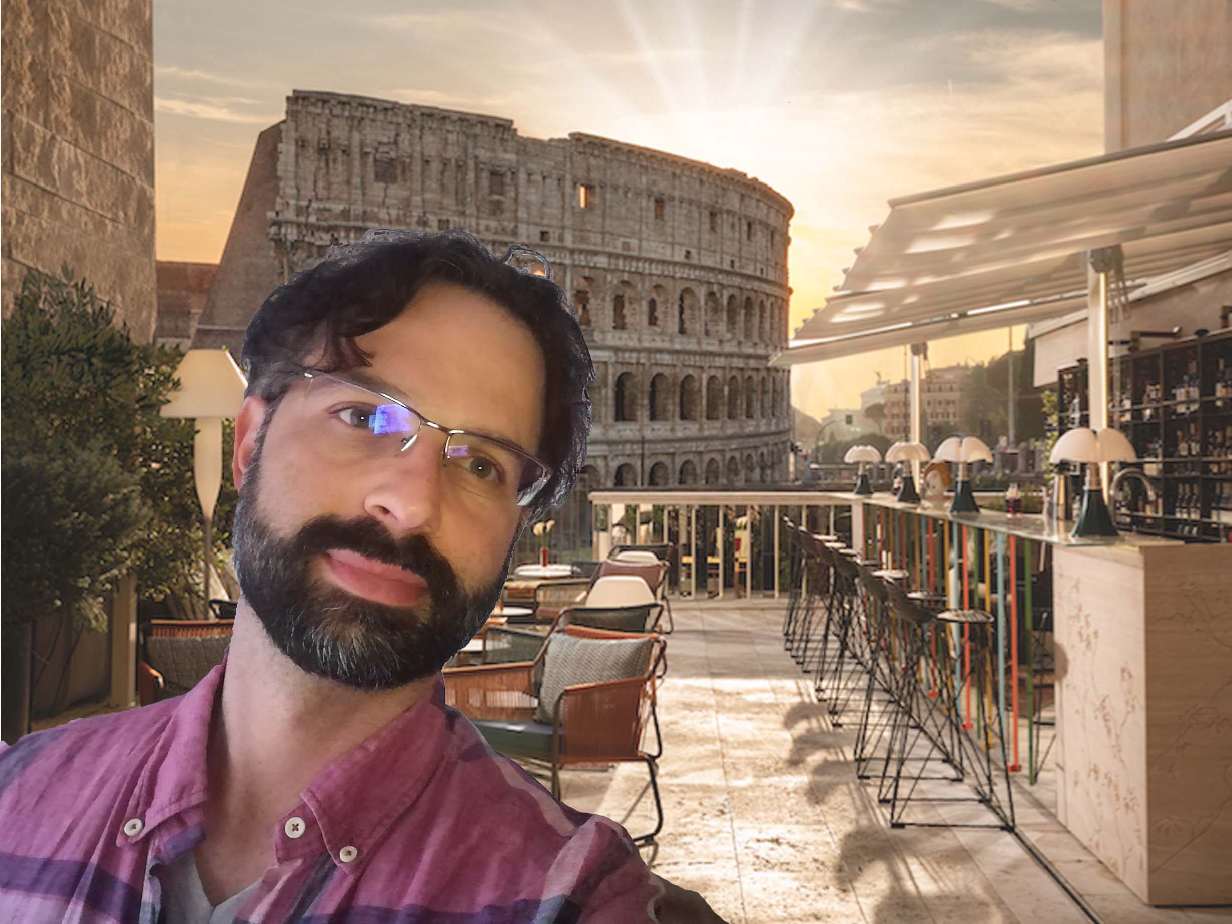 Alberto, passionate Italian tutor, creating an immersive learning experience in an Italian café