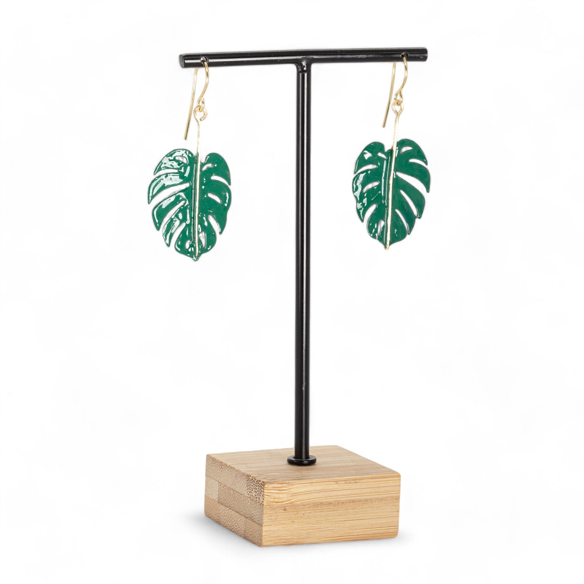 ORECCHINI FOGLIA MONSTERA: MONSTERA LEAF EARRINGS