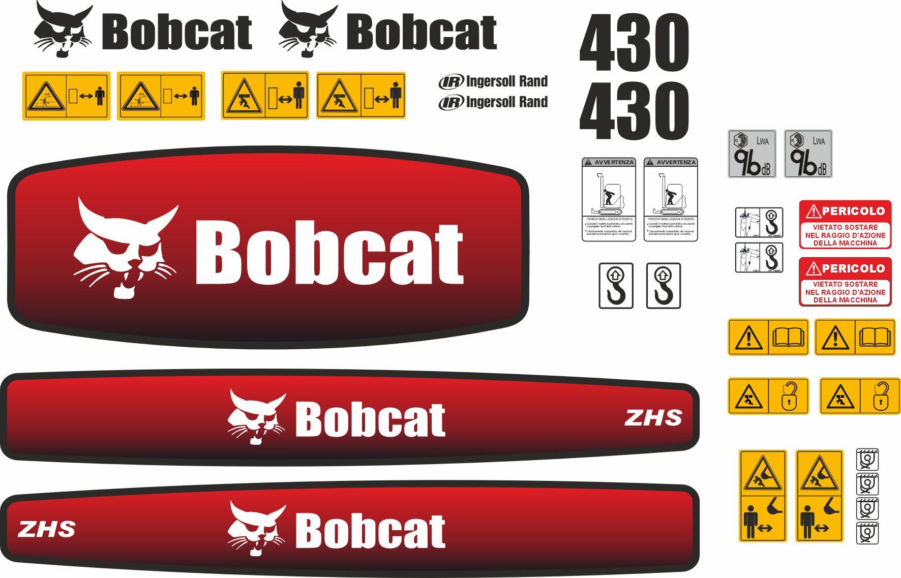 ADESIVI BOBCAT 430 ZHS KIT COMPLETO