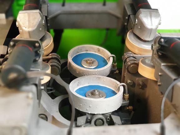 Picture of the wintersteiger ceramic discs of our ski service robot