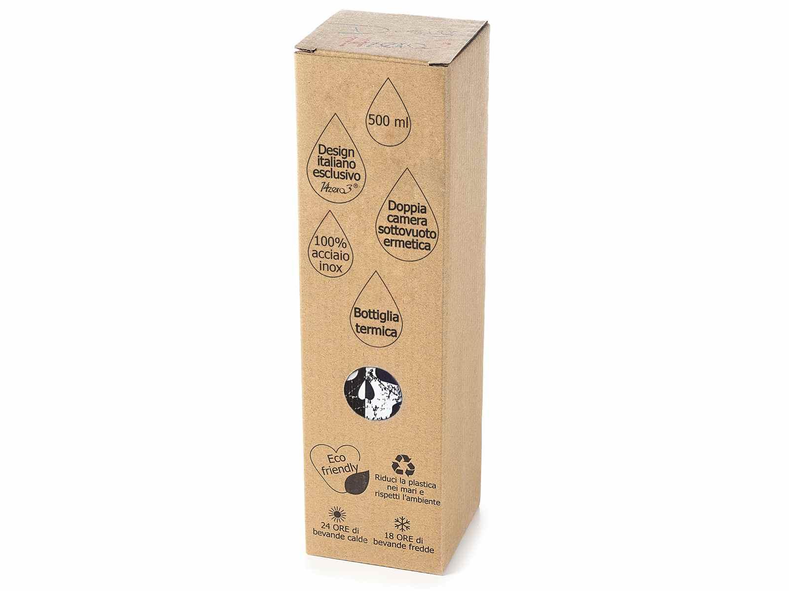 Bottiglia termica 500 ml acciaio inox design finitura opaca COD.0037