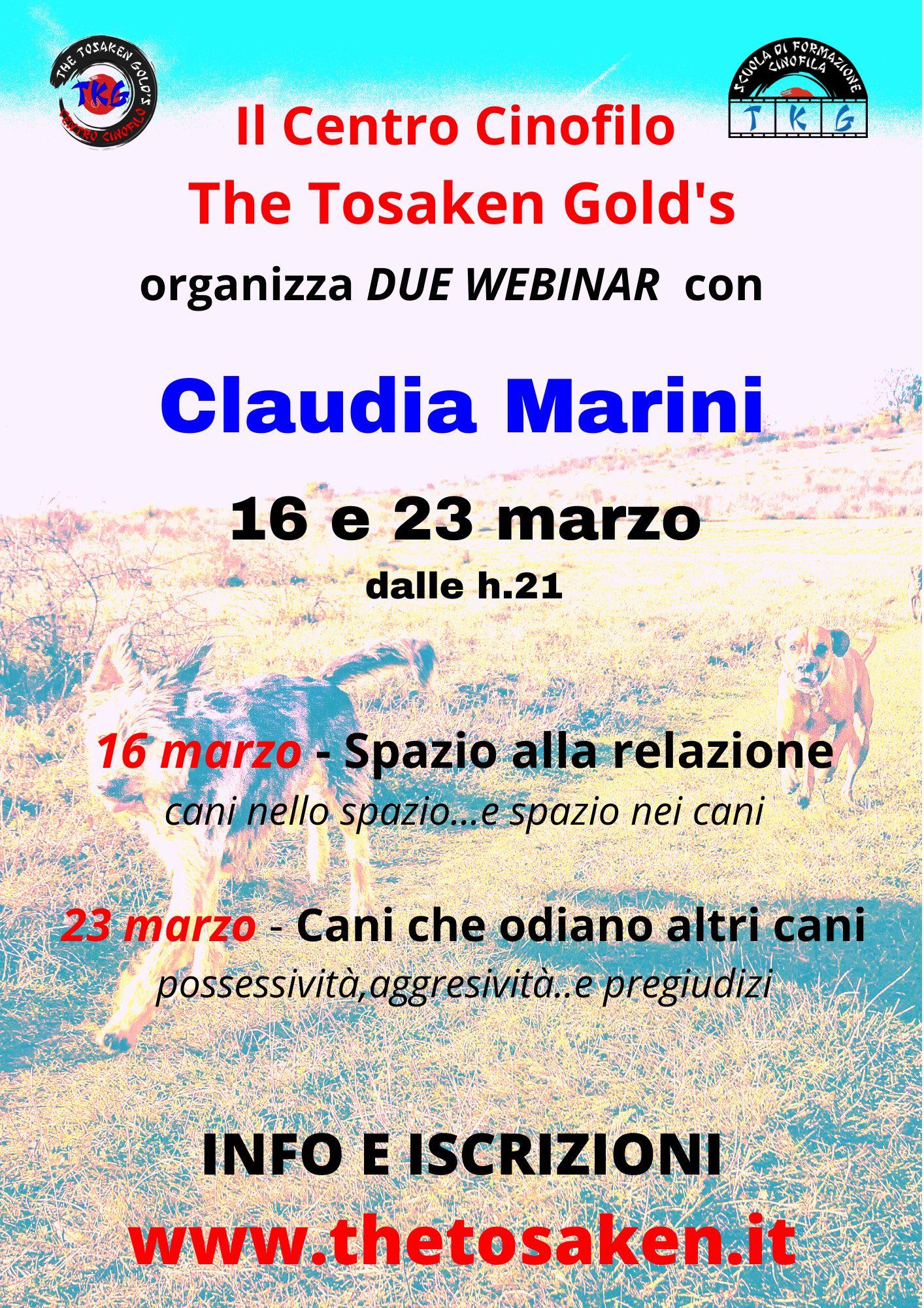 Due webinar con Claudia Marini