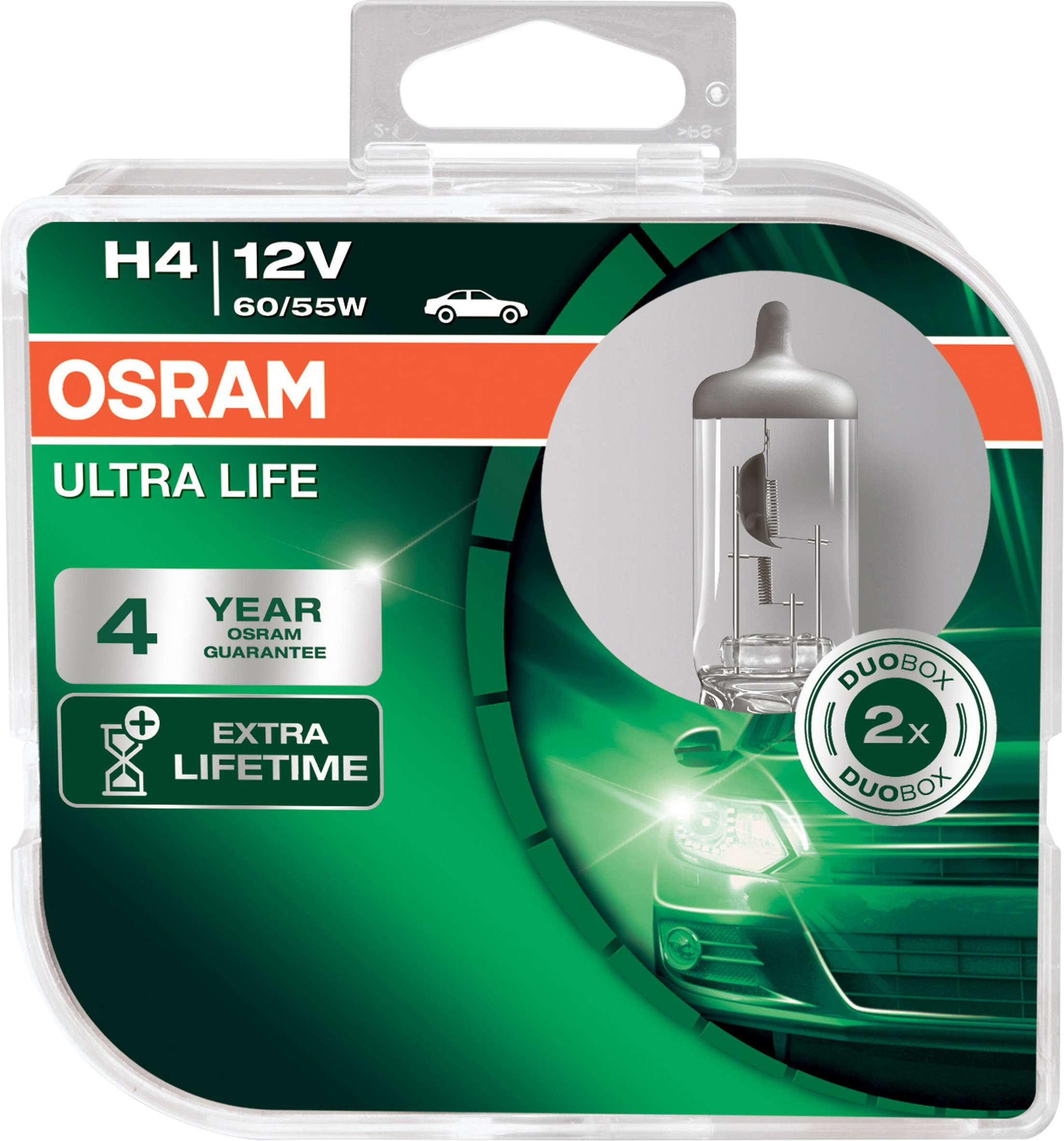 Lampade OSRAM H4 ULTRA LIFE 12V 55W Duo Box