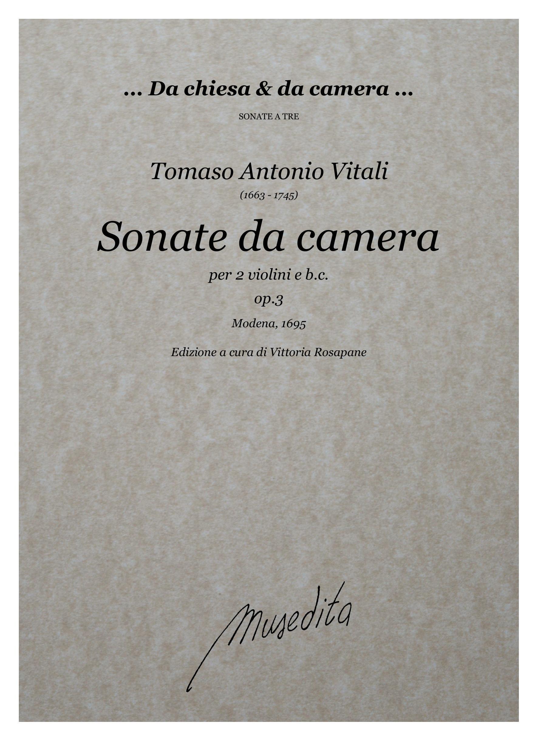 T.A.Vitali: Sonate da camera op.3 (Modena, 1695)