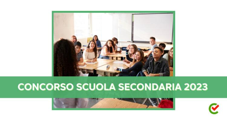 CONCORSO DOCENTI SECONDARIA 2023