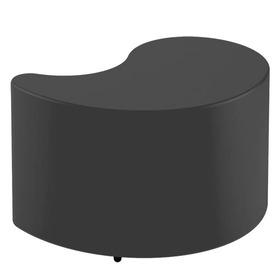 POUF VIRGOLA SIMILPELLE NERO IMBOTTITO 98X68X46