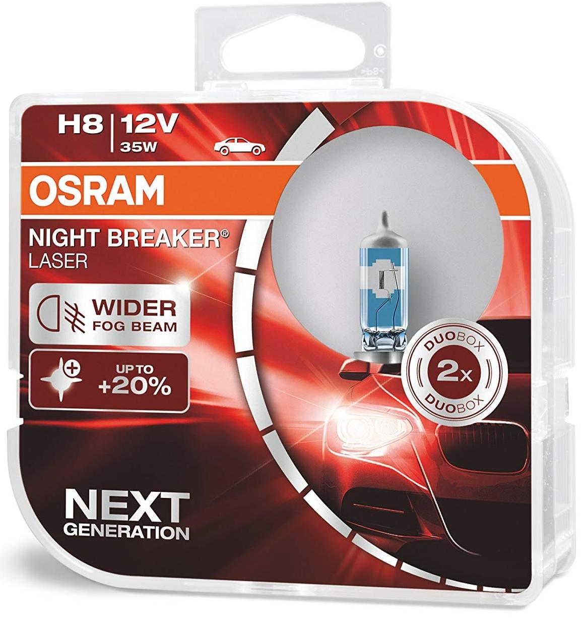 Lampade OSRAM H8 NIGHT BREAKER® LASER Duo Box +150%