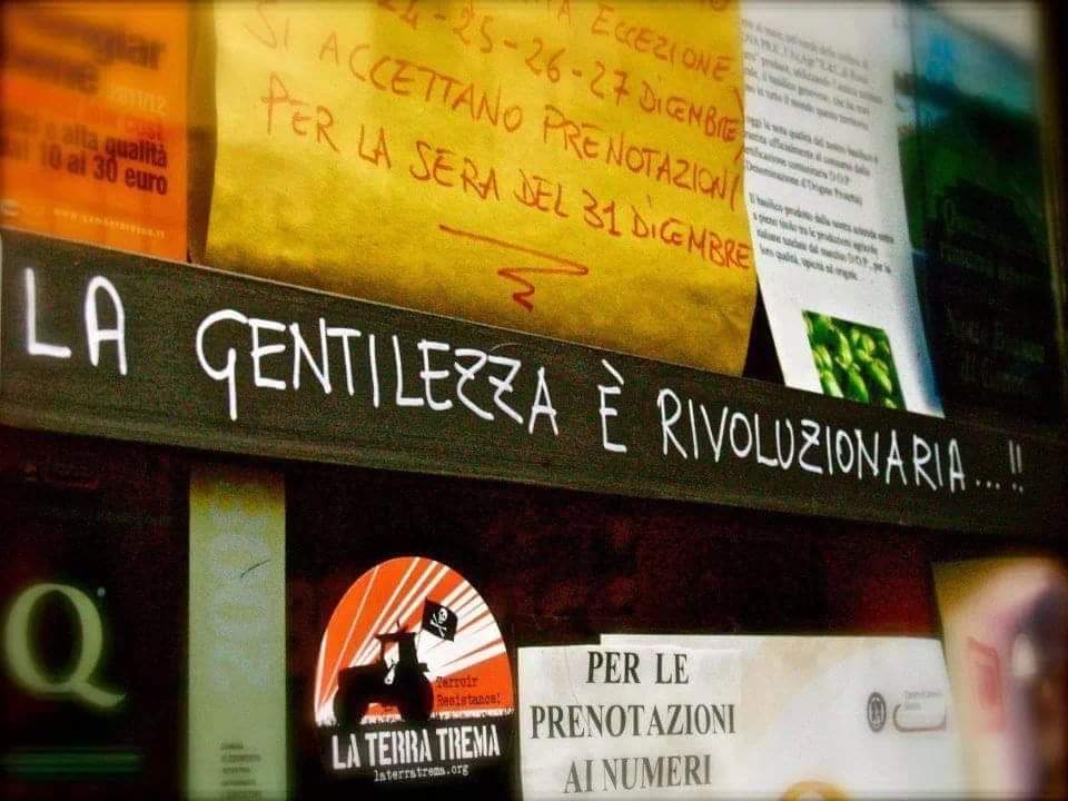 LA GENTILEZZA E' RIVOLUZIONARIA