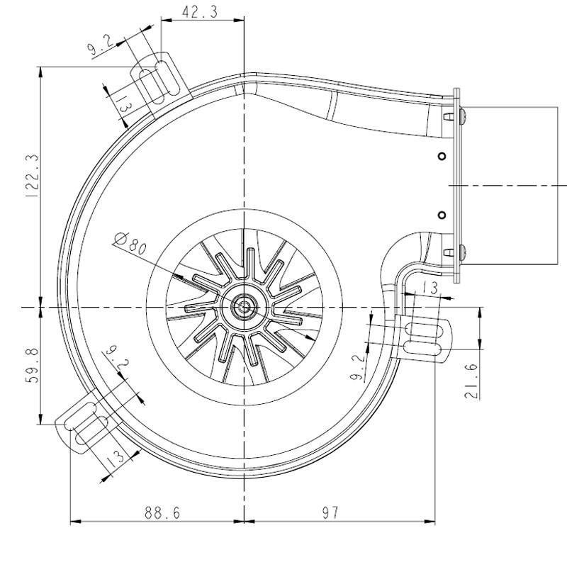 14706001 Estrattore - aspiratore fumi per stufe a pellet. LN2 NATALINI SIT GROUP