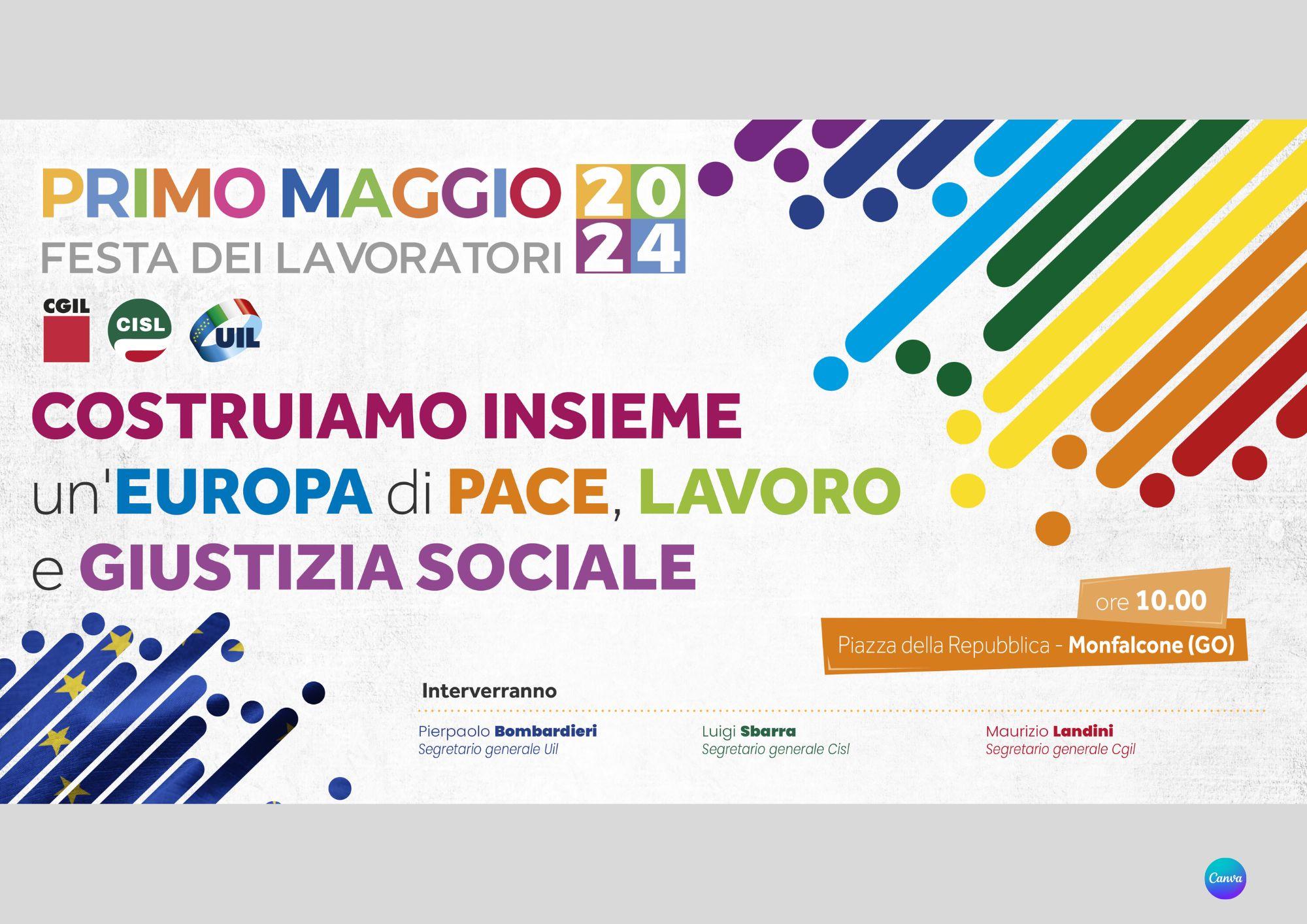 CISL FP Pavia Lodi. 1° Maggio 2024: costruiamo insieme un’Europa di pace, lavoro e giustizia sociale