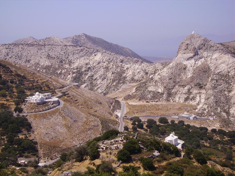 Naxos panorama tra Filoti e Apiranthos