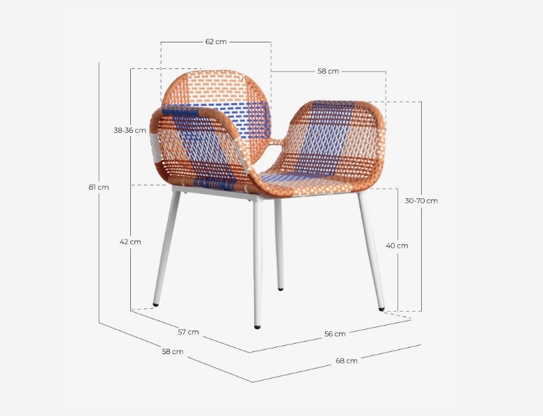 POLTRONA IN ALLUMINIO E RATTAN SINTETICO