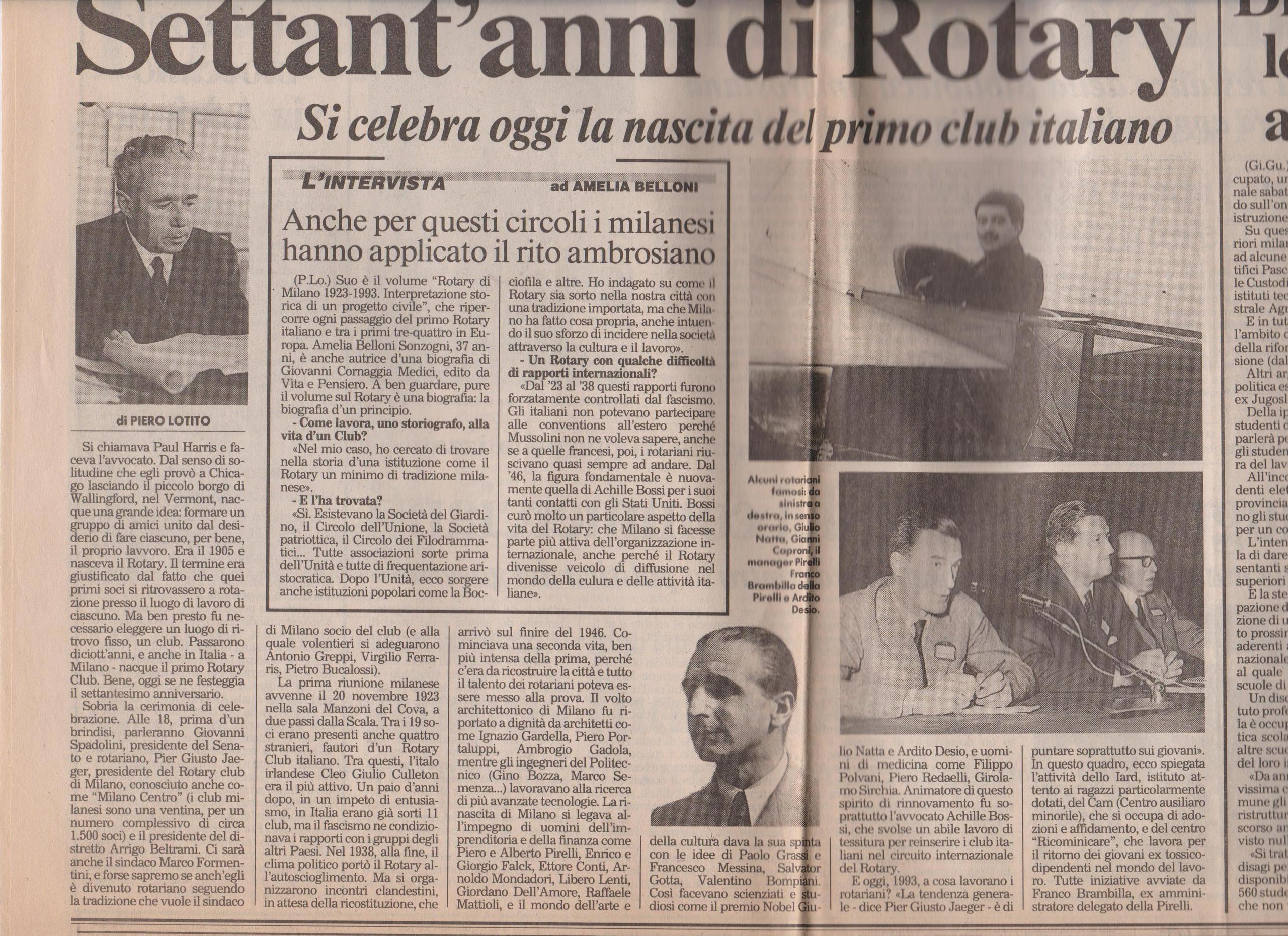 23 novembre 1993 articolo di Piero Lotito