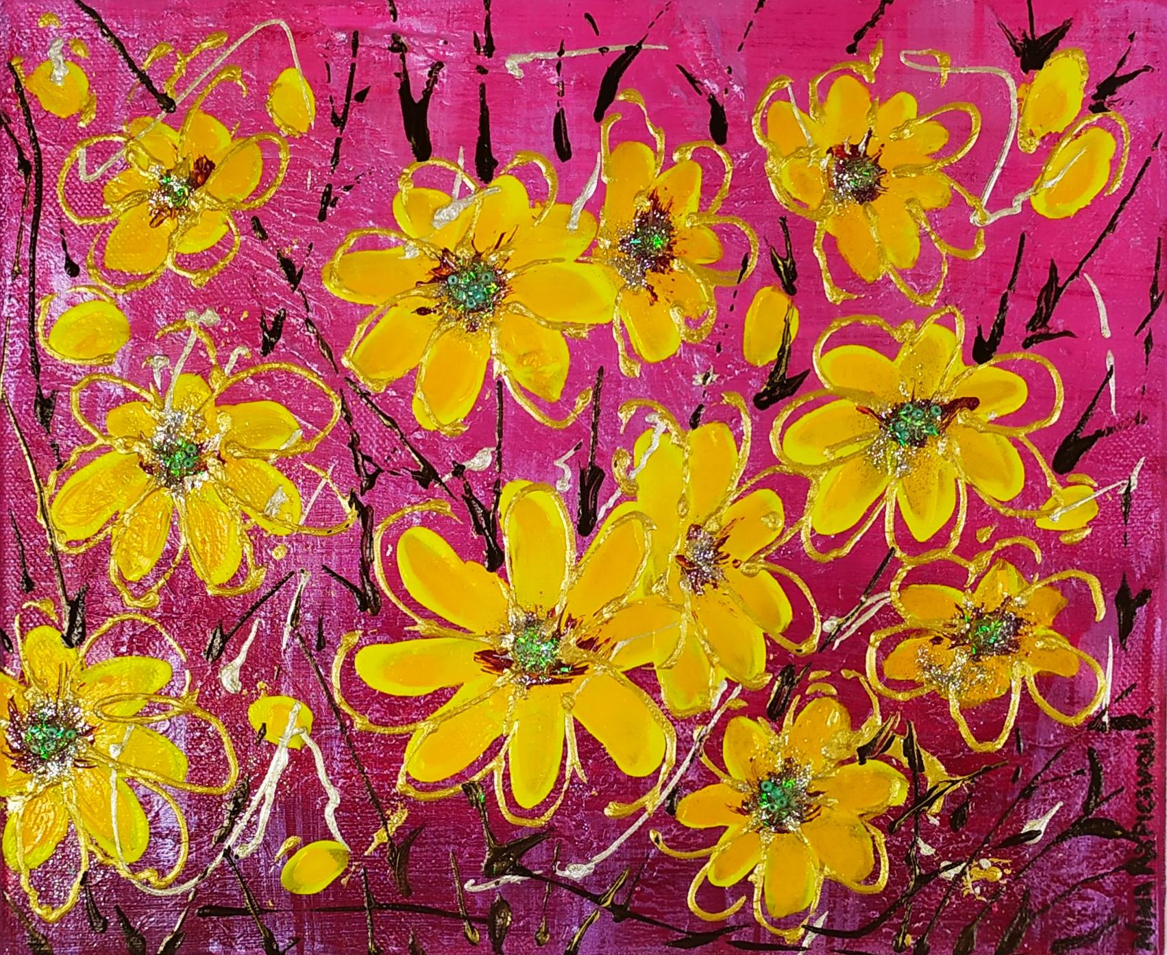 Dittico di calendule / Diptych of Marigolds, Dipinto/Painting