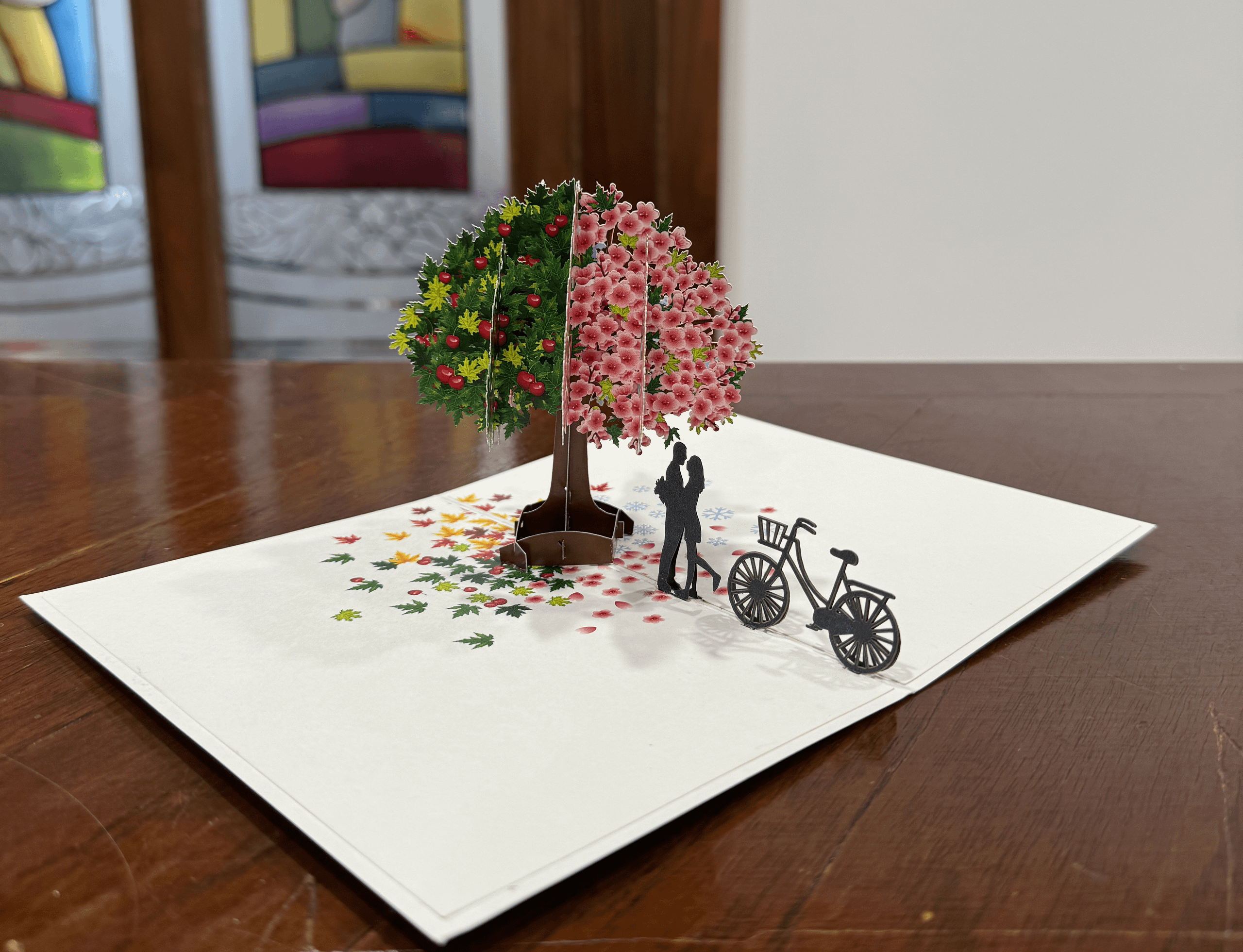 ALBERO DELL'AMORE 4 STAGIONI POP-UP CARD